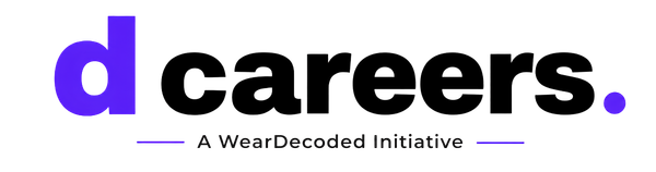 DecodedCareers logo featuring a bold purple lowercase d, black careers wordmark, and purple dot on a transparent background.