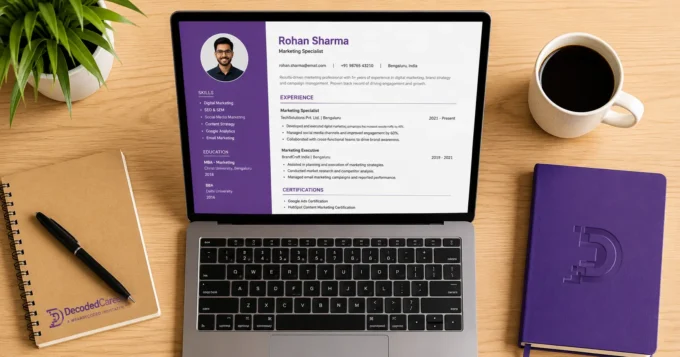 Free ATS-safe resume builder India 2026 — build and download PDF free, no sign-up, no paywall
