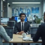 Indian graduate attending an Infosys-style recruitment interview as part of the hiring process for freshers.