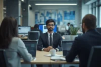 Indian graduate attending an Infosys-style recruitment interview as part of the hiring process for freshers.