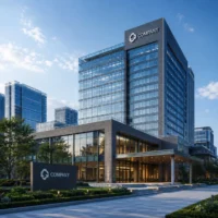 Modern corporate office tower and company headquarters building representing top companies, employers, workplaces, corporate culture, and career opportunities.