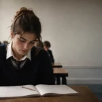 School student in India looking thoughtfully at notebook — communication skills guide for students