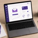 Laptop and smartphone showing publisher dashboard and Google sign-in, representing Google Reader Revenue Manager setup in India