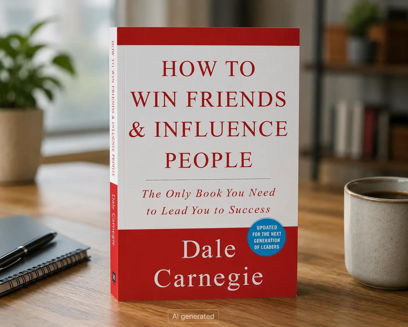 How to Win Friends and Influence People book on a desk